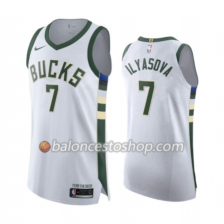 Camiseta Hombre NBA Milwaukee Bucks Ersan Ilyasova 7 2019-20 Nike Association Edition Swingman